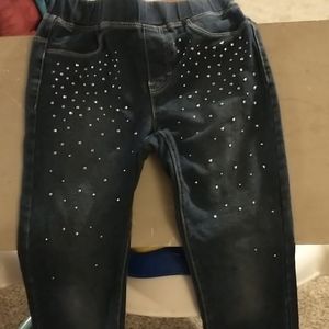 Kids dotted blue jeans